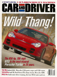 CAR & DRIVER 2001 MAY - RAHAL, WRX STi, HARTGE M50 E46